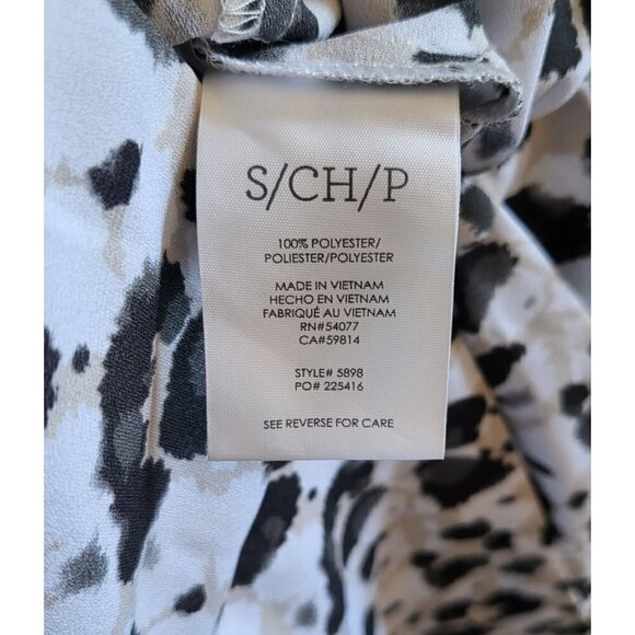 CAbi 5898 Rosette Leopard Wrap Peplum Blouse Animal Print Ruched Size Women's S - Picture 11 of 12